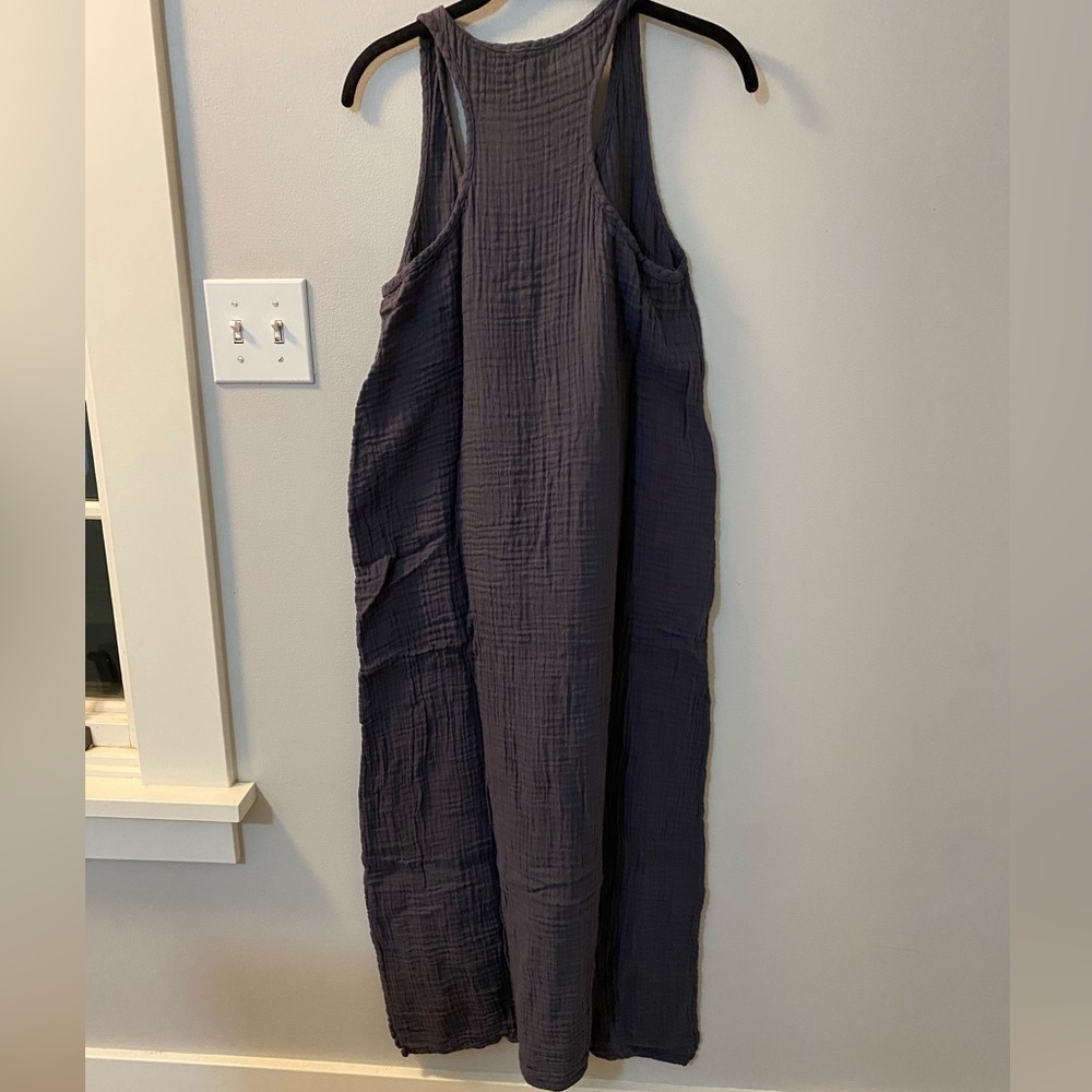 NWT Felicite Racer Back MIDI gauze dress in “carbon” or charcoal size medium - Picture 4 of 5
